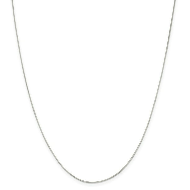 Solid 925 Sterling Silver .7mm Square Snake Chain Necklace 
